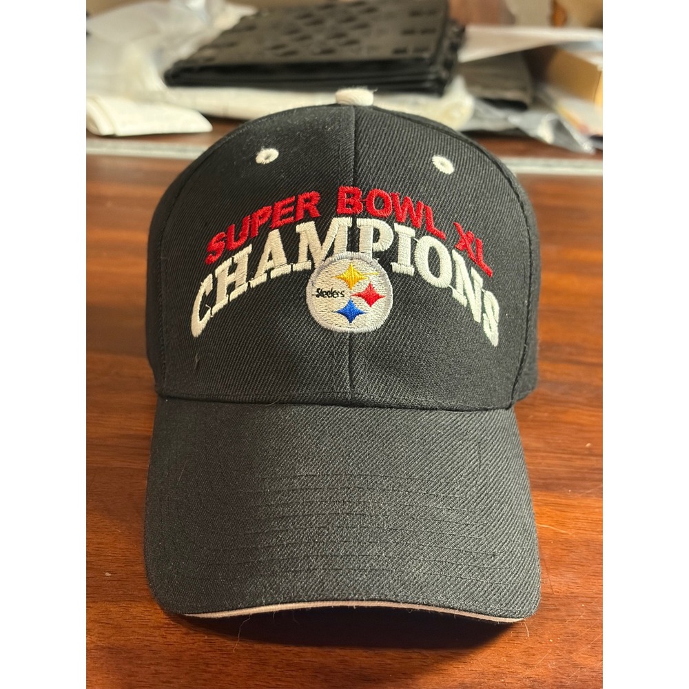 City Hunter Pittsburgh Steelers Super Bowl XL Champions Hat Black Adjustable Cap
